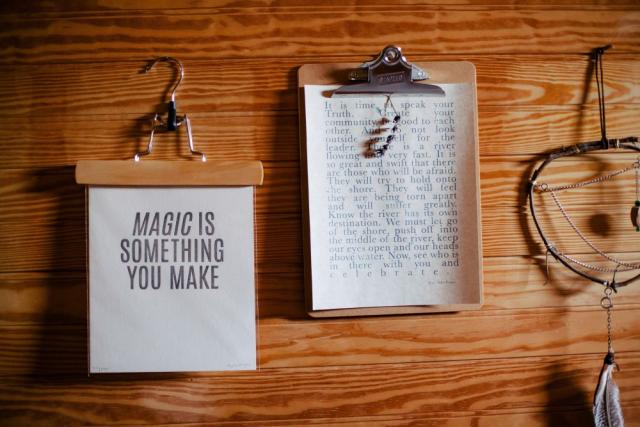 A picture of two lists. One says: Magic is something you make - Hanna's Places via Stocksnap.